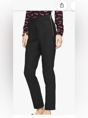 Kate Spade black side zip Stretch Legging dress Pants
